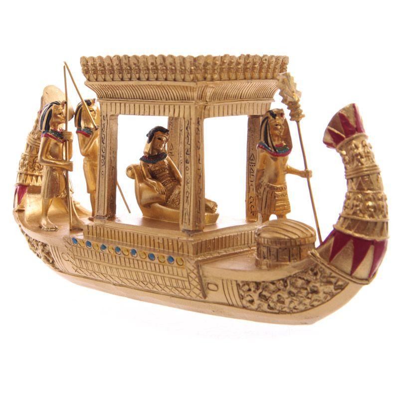 Figura Egipto Bote Egipcio Dorado