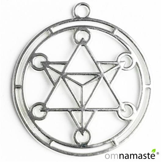 Colgante metal merkaba 4cm