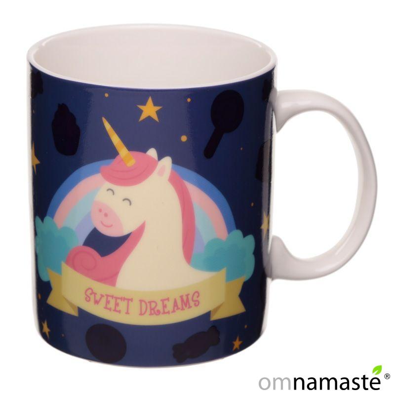 Taza Mágica Porcelana Cambia de Color Unicornio Dulces Sueños