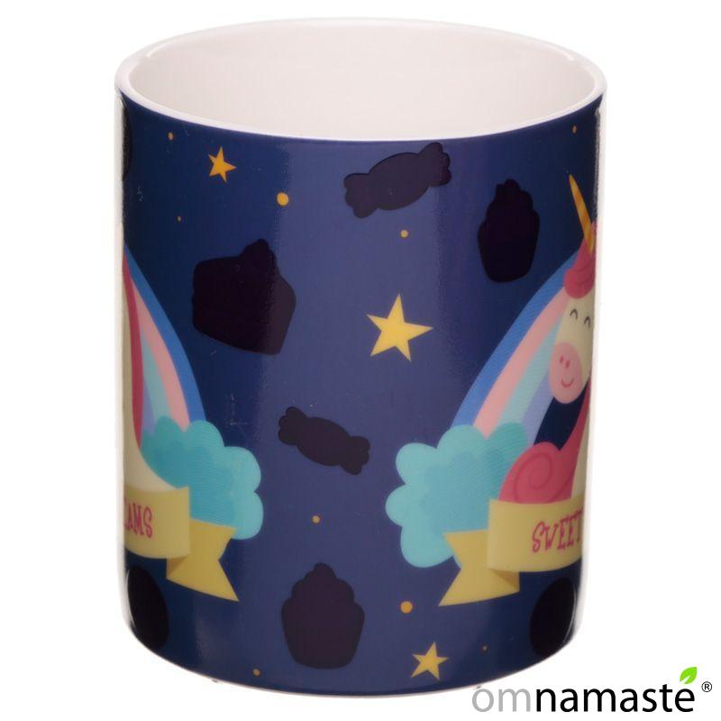 Taza Mágica Porcelana Cambia de Color Unicornio Dulces Sueños