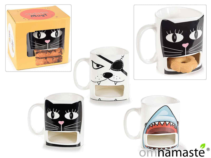 Taza Porcelana Eat Biscuit Gato