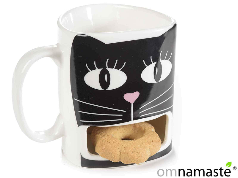 Taza Porcelana Eat Biscuit Gato